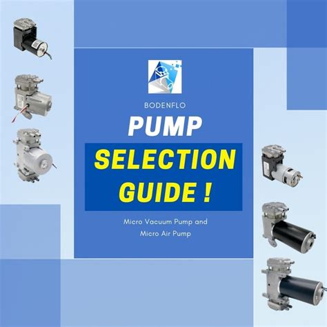 Micro Vacuum Pump And Micro Air Pump Selection Guide Bodenflo