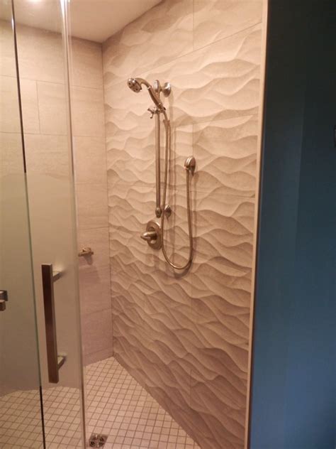 Porcelanosa Ona Wave Tile Master Bath