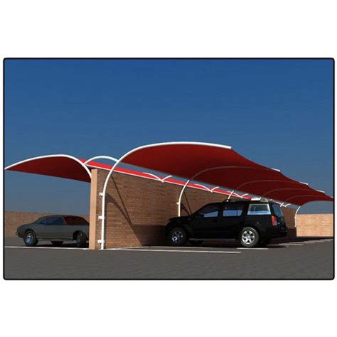 Pvc Curved Outdoor Car Parking Canopy Shed Paint Coated At Rs