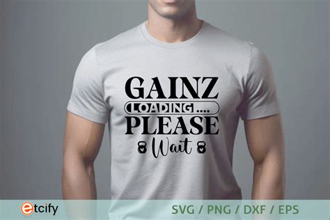 Gainz Loading Please Wait Svg Graphic By Etcify Creative Fabrica