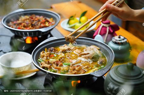 吃钵钵菜实景中国菜系食品餐饮摄影素材汇图网