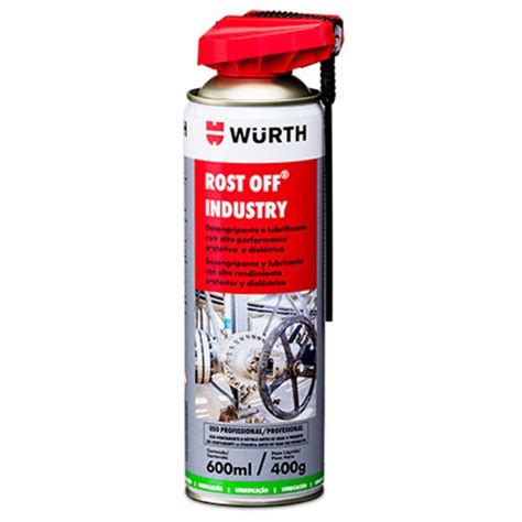 LUBRIFICANTE ROST OFF INDUSTRY WURTH 600ML ELETROLâNDIA