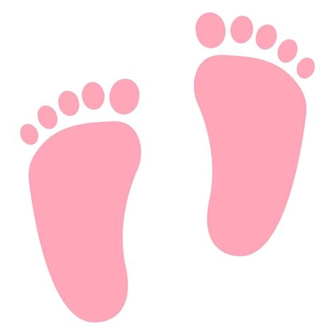 Premium Vector | Baby girl footprint icon vector flat illustration