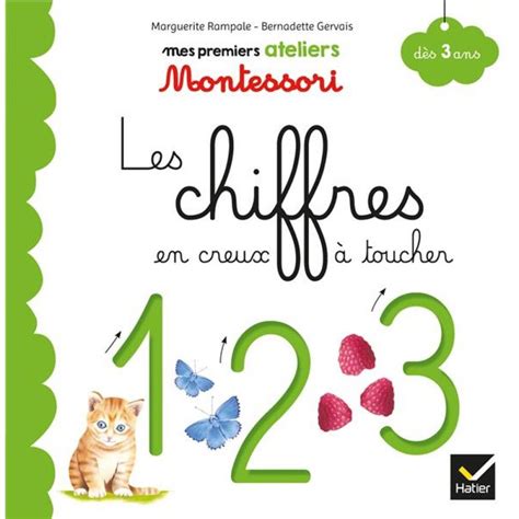 Mes premiers ateliers Montessori les chiffres en creux à toucher