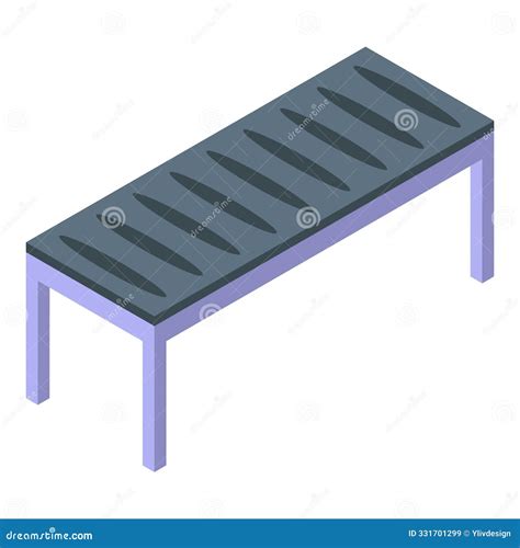 Empty Airport Conveyor Belt is Waiting for Baggage Stock Illustration