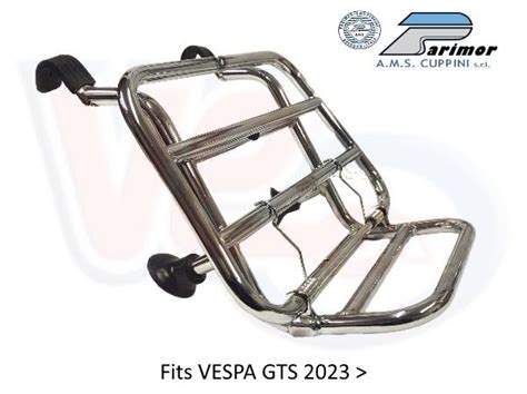 CUPPINI FRONT CARRIER CHROME VESPA GTS 2023 On MODELS VE UK