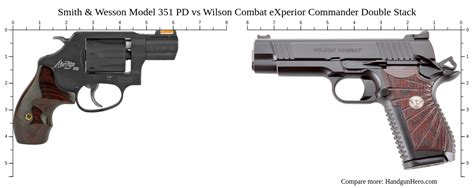 Smith Wesson Model Pd Vs Wilson Combat Experior Commander Double