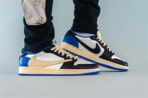 Heres An On Foot Look At The Travis Scott X Fragment X Air Jordan 1