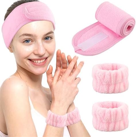 4 Counts Spa Facial Headband Whaline Head Wrap Terry Cloth