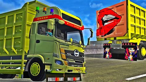 Mod Truck Hino Dump Yashi Artis Sumatra Full Anim Mod Bussid Youtube