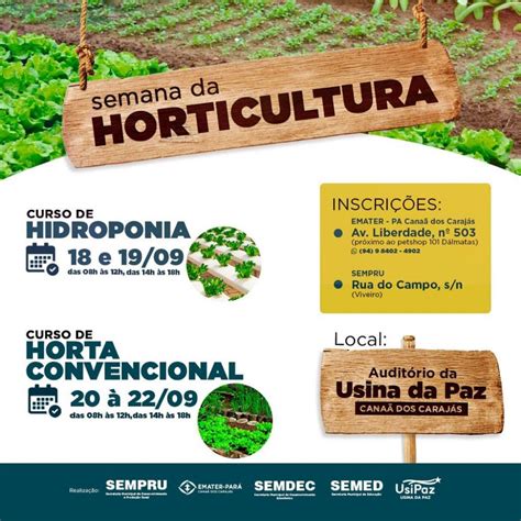 Emater e Prefeitura promovem Semana da Horticultura em Canaã dos