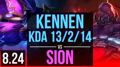 Kennen Vs Sion Top Kda 13 2 14 Legendary Na Diamond V8 24