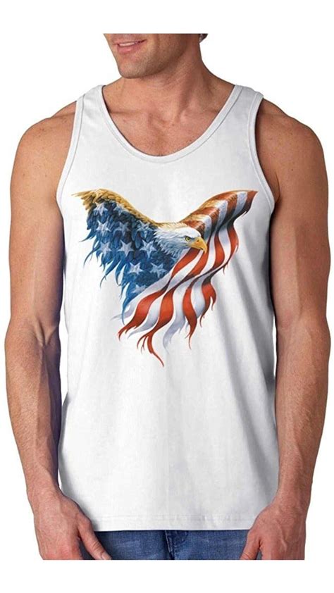 Moms Favorite Mens American Flag Eagle Usa Tank Top