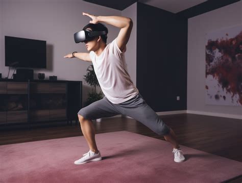 Persona Que Usa Gafas De Realidad Virtual Futuristas Para Jugar Foto