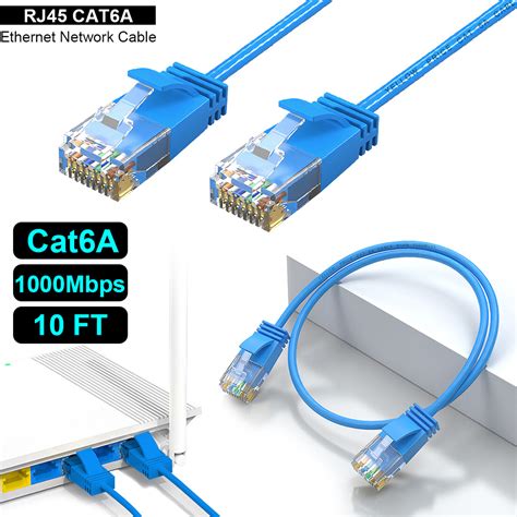 Black Box 25FT Cat6A 10GbE Shielded (S/FTP) Snagless Patch Cable 26AWG — Blue (10-Pack) (EVNSL-C6A-STP-25FT-BL-10PK)