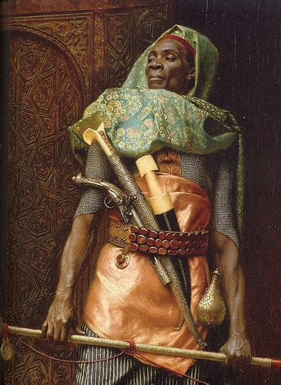 19th Century Painting Of North African Medieval Muslims Moors Who