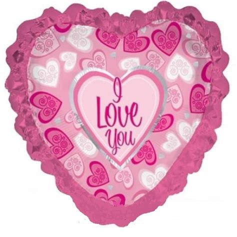 Herz Pink I Love You Folienballon Cm Luftballons Online Im