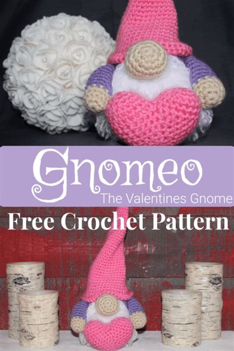 Valentine Gnome Crochet Pattern- Free Crochet Valentine Patterns ...