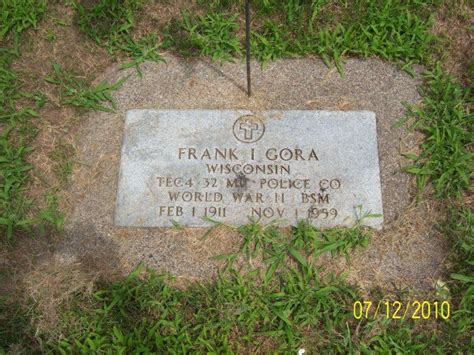 Frank Ignatius Gora Memorial Find A Grave