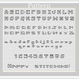 Backstitch Alphabet, Cross Stitch Letters, Back Stitch Alphabet, Cross ...