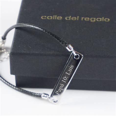 Pulsera De Plata Personalizada Con Nombre Calledelregalo Es