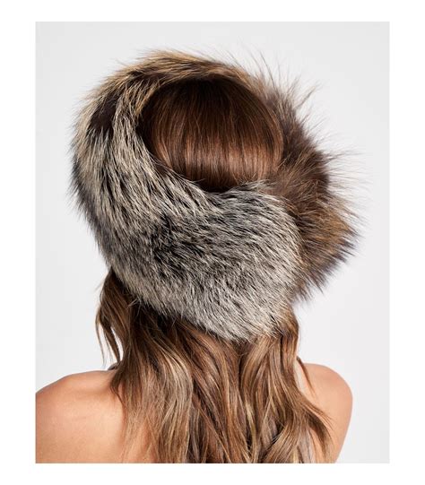 Cross Fox Fur Headband | FurSource.com