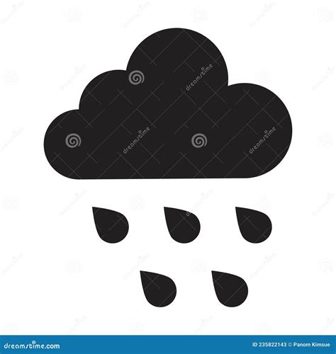 Icono De Lluvia En La Nube Vector Predicci N Meteorol Gica Aviso De