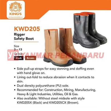 Jual Sepatu Safety Safety Boot Kwd X Cx Hitam Coklat Kings