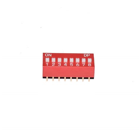 8 Way SPST Slide DIP Switch 2 54 Mm Pitch Electronic Components