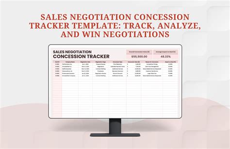 Sales Negotiation Concession Tracker Template In Excel Google Sheets