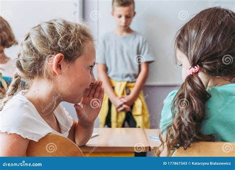 Gossiping About The Boy Stock Image Image Of Classes 177867343