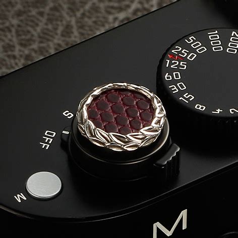 JAY TSUJIMURA Mr M Soft Release Button Dark Wine Lizard For Leica M240