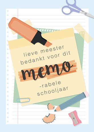 Bedankkaart Voor De Meester Voor Een Memorabel Kaartje2go