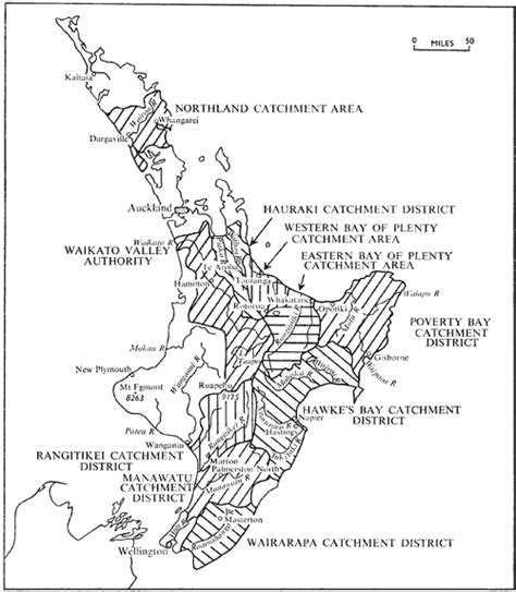 Catchment Districts In The North Island 1966 Encyclopaedia Of New