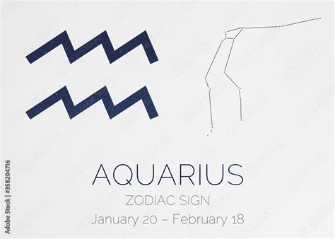 Sign Aquarius Astrologic Infographics Stock Illustration Adobe Stock