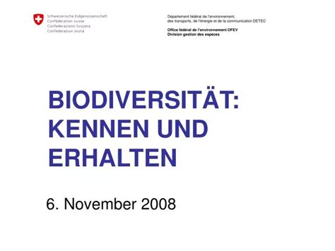 PPT BIODIVERSITÄT KENNEN UND ERHALTEN PowerPoint Presentation free