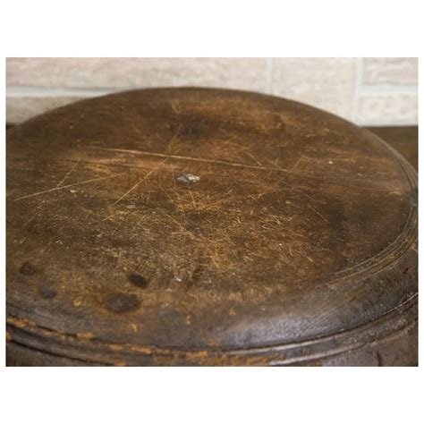 Antique Rustic Large Round Turned Wooden Dough Bowl Ruby Lane