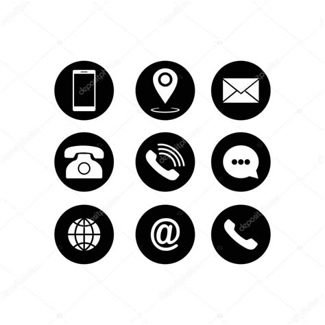 Conjunto De Iconos De Comunicaci N Tel Fono Tel Fono M Vil Tel Fono