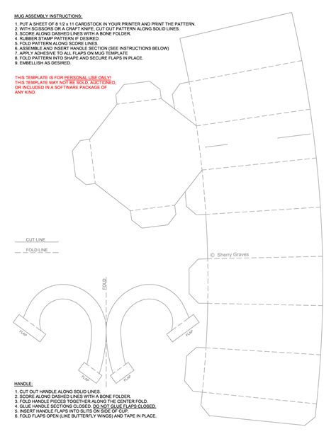 Free Printable 3D Tea Cup Template Printable Word Searches