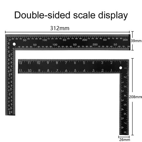 Pied Coulisse R Gle Carr E Noire Double Face En Acier Inoxydable