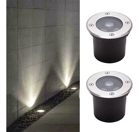 Spot Empotrable Para Piso Exterior Led W Impermeable Pzas Env O Gratis