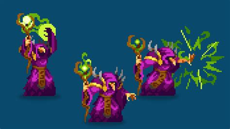 Warlock Pixel Art In 2d Assets Ue Marketplace