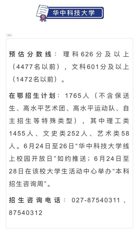 全國知名高校湖北預估錄取分數線出爐！太有用了 每日頭條