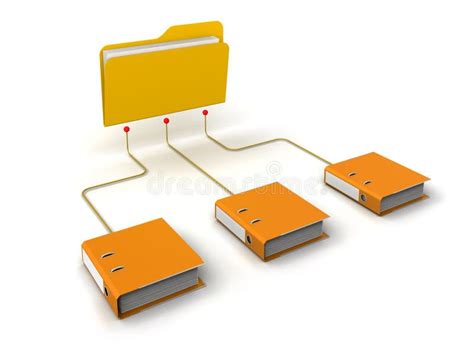 Folders Network Structure Stock Illustration Illustration Of Office