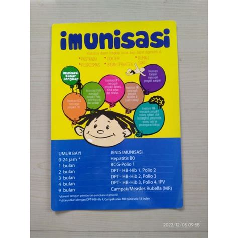 Jual Poster Imunisasi Dasar Lengkap Untuk Bayi Kode 81 Shopee Indonesia