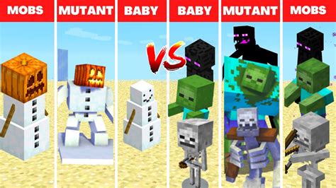 Snow Golem Vs All Mobs In Minecraft Mob Battle Youtube