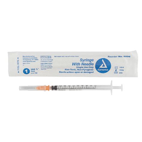 Syringe Non Safety With Needle Luer Slip Dynarex Corporation