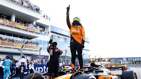 Lando Norris Wins First Victory At Miami Grand Prix Beats Max Verstappen