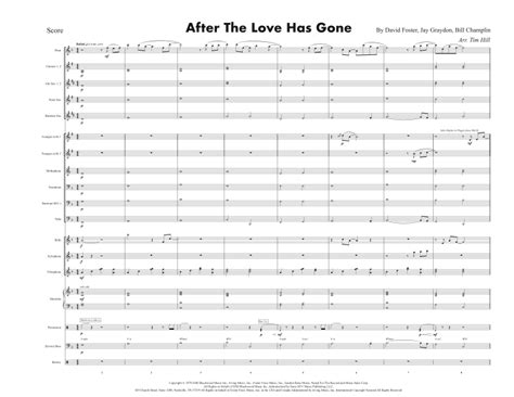 After The Love Has Gone Arr Tim Hill By Earth Wind Fire Sheet