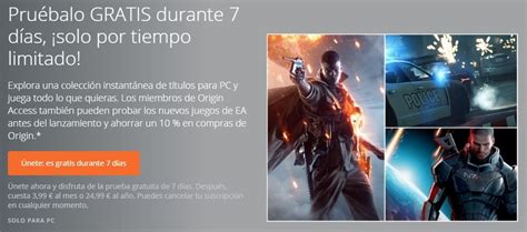 ¡atención Gamers 7 Días De Origin Access Gratis Sin Compromiso